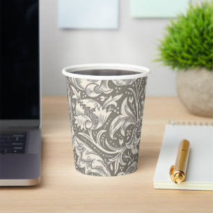 William Morris Bachelor's Button antique damask Paper Cups