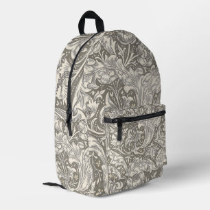 William Morris Bachelor's Button antique damask Printed Backpack