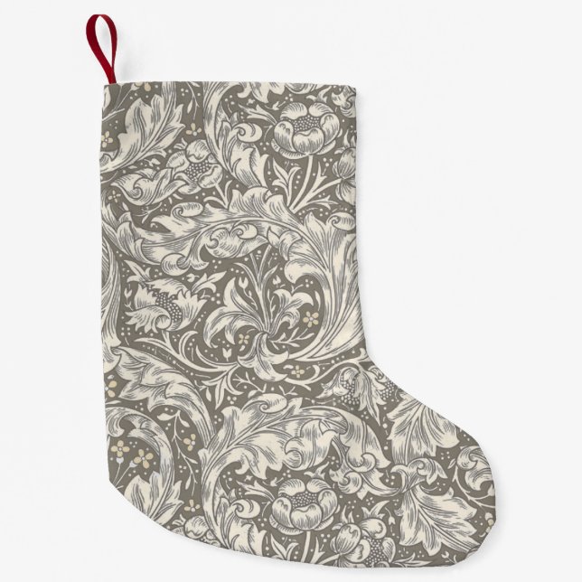 William Morris Bachelor's Button antique damask Small Christmas Stocking (Front)