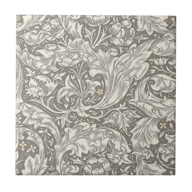 William Morris Bachelor's Button antique damask Tile (Front)