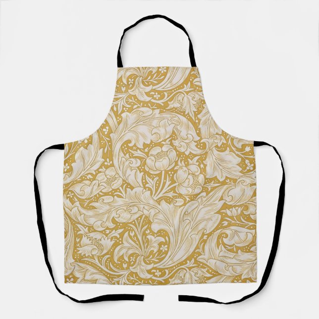 William Morris Bachelor's Button Flower Classic Apron (Front)