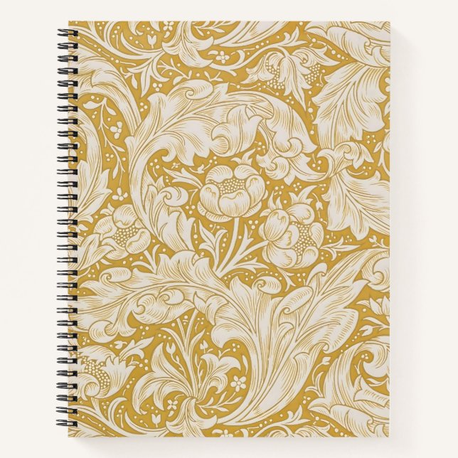 William Morris Bachelor's Button Flower Classic Notebook (Front)