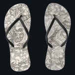 William Morris Bachelor's Button Flower Floral Bot Jandals<br><div class="desc">This elegant old world rich flower art design is the William Morris Bachelor's Button pattern,  a classic wallpaper design from 1892 created by William Morris for his line of English flower wallpaper.</div>
