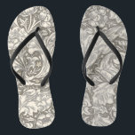 William Morris Bachelor's Button Flower Floral Bot Jandals<br><div class="desc">This elegant old world rich flower art design is the William Morris Bachelor's Button pattern,  a classic wallpaper design from 1892 created by William Morris for his line of English flower wallpaper.</div>