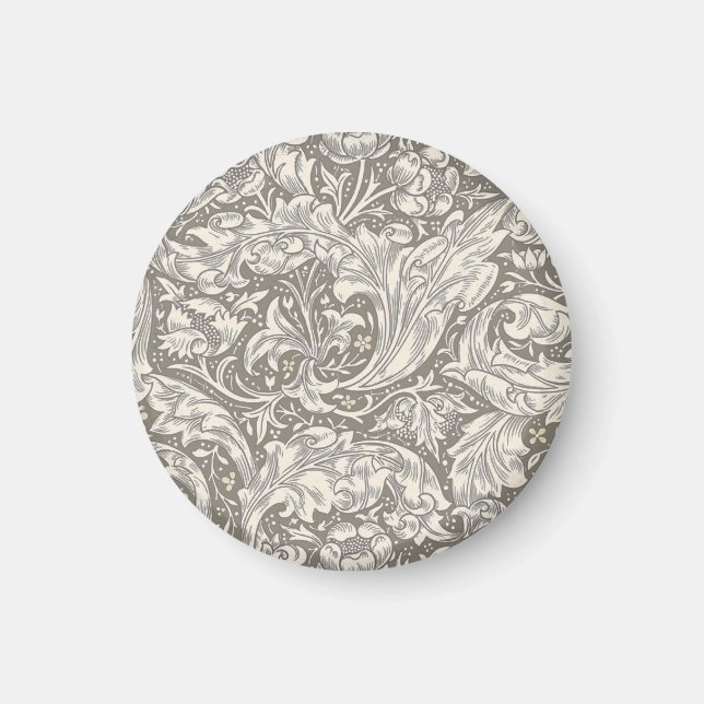 William Morris Bachelor's Button Flower Floral Bot Magnet (Front)
