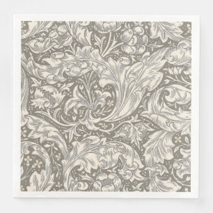 William Morris Bachelor's Button Flower Floral Bot Napkin