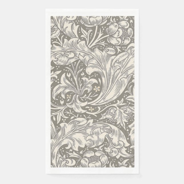 William Morris Bachelor's Button Flower Floral Bot Napkin (Front)