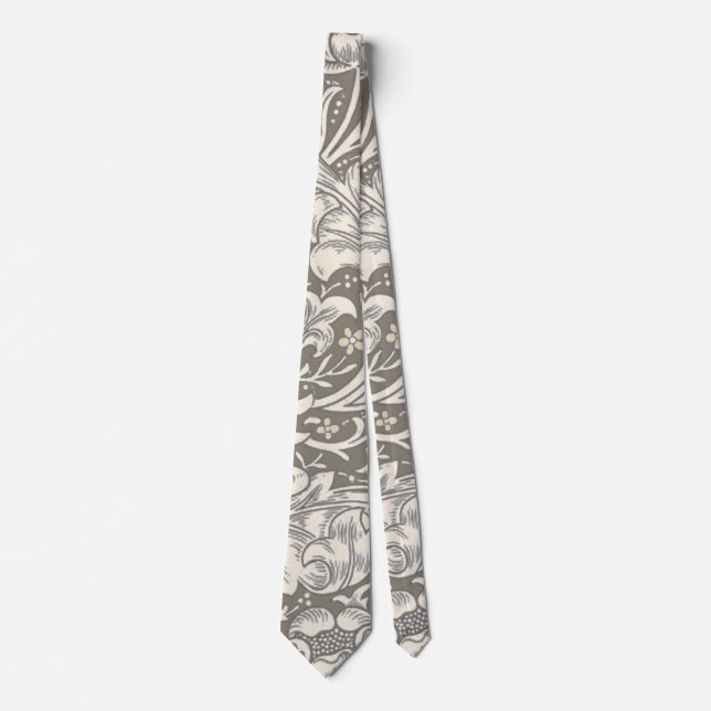 William Morris Bachelor's Button Flower Floral Bot Tie (Front)