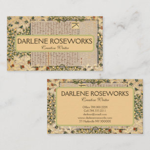William Morris Beautiful Floral Frame Business Card