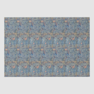 William Morris Beautiful Floral Pattern Blue Pink Tissue Paper
