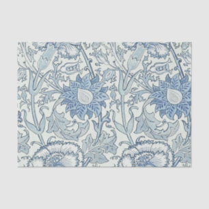 William Morris Beautiful floral pattern, blue,rose Tissue Paper