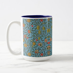 William Morris Beautiful Foliage Colourful Fruits Two-Tone Coffee Mug