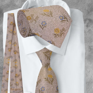 William * Morris Beige Powdered Flowers Tie