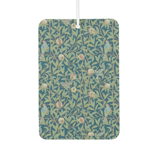 William Morris Bird and Pomegranate Car Air Freshener (Front)