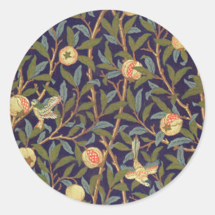 William Morris Bird And Pomegranate Classic Round Sticker