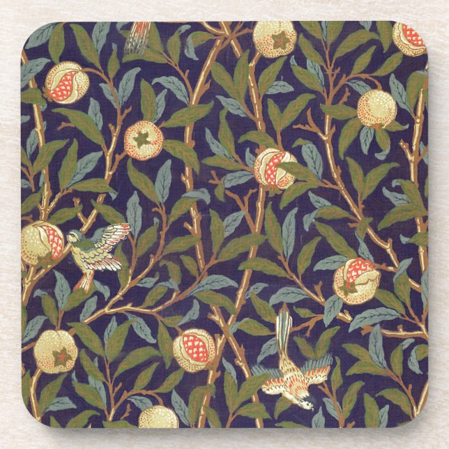 William Morris Bird And Pomegranate Coaster (Front)