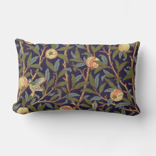 William Morris Bird And Pomegranate Lumbar Cushion (Front)
