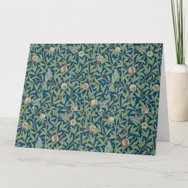William Morris "Bird and Pomegranate"  Thank You Card (Front)
