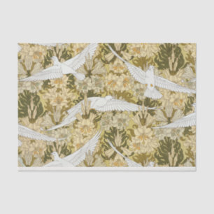 William Morris Bird Floral Pattern Design Tissue Paper