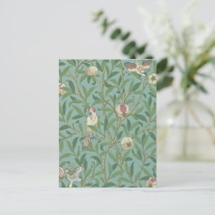 William Morris, Birds and Pommegrenates - Green Postcard