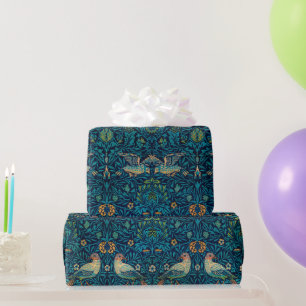 William Morris Birds Art Nouveau Floral Pattern Wrapping Paper