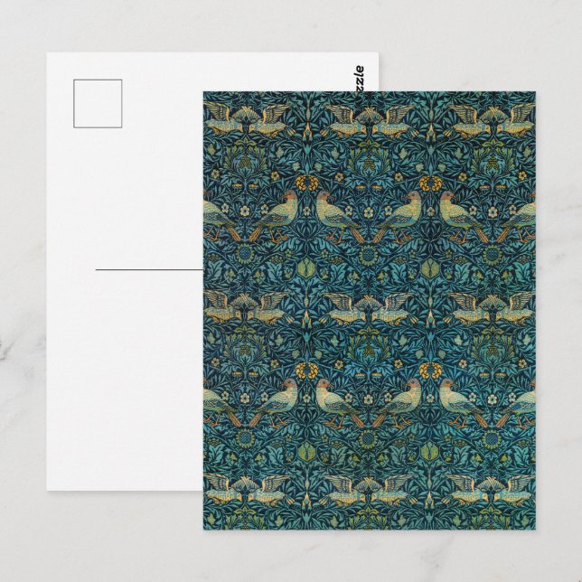William Morris Birds & Floral Pattern Postcard (Front/Back)