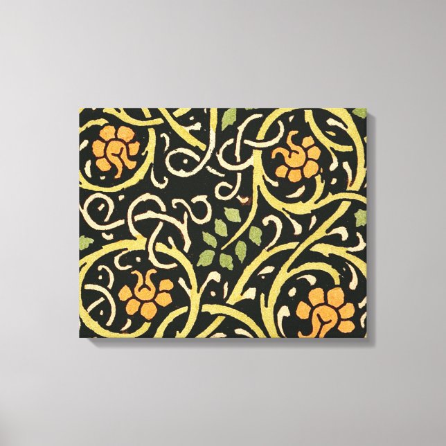 William Morris Black Floral Art Print Design (Front)
