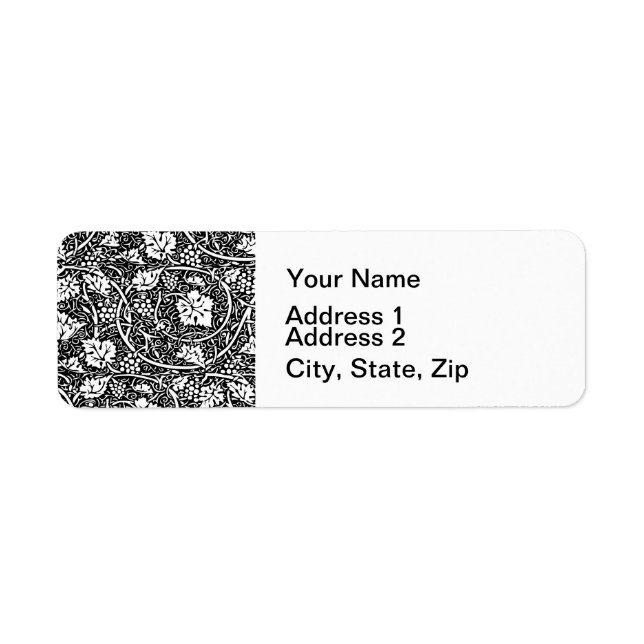 William Morris Black White Grape Vine (Front)