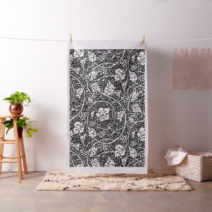 William Morris Black White Grape Vine Fabric