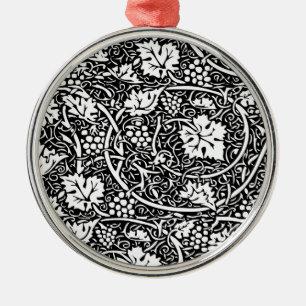 William Morris Black White Grape Vine Metal Tree Decoration