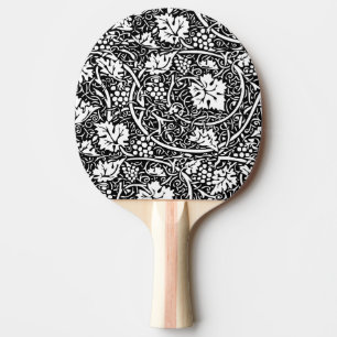 William Morris Black White Grape Vine Ping Pong Paddle