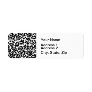 William Morris Black White Venetian Floral Pattern