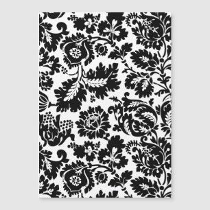 William Morris Black White Venetian Floral Pattern