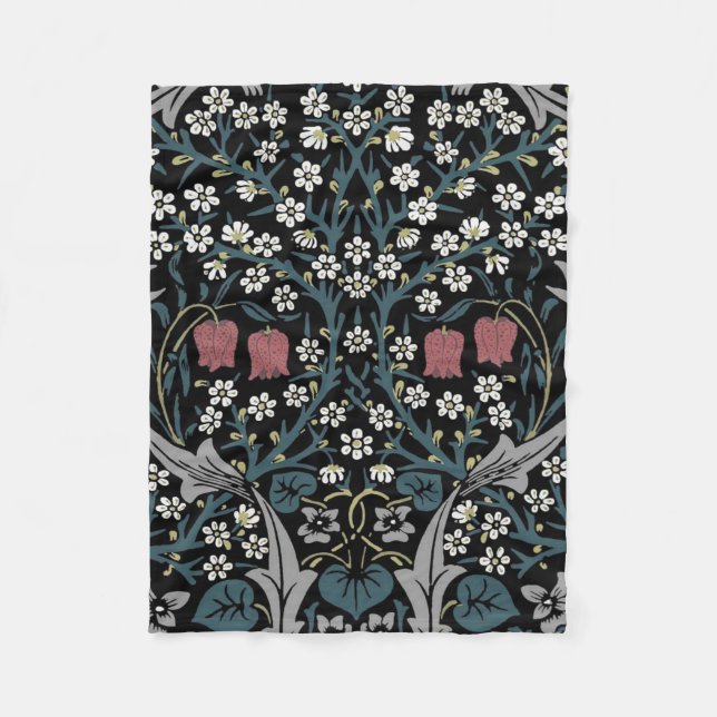 William Morris Blackthorn Fleece Blanket (Front)
