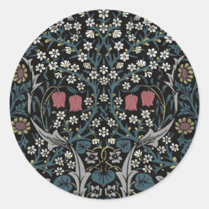 William Morris Blackthorn Floral Art Nouveau Classic Round Sticker