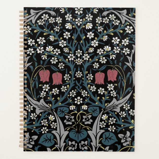William Morris Blackthorn Floral Art Nouveau Planner (Front)