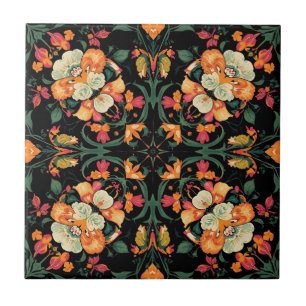 William Morris Blackthorn Floral Art Nouveau Tile