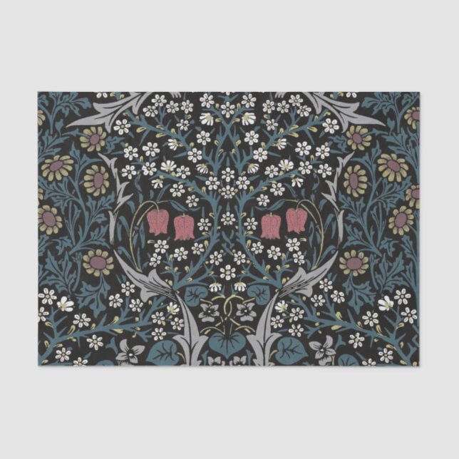 William Morris Blackthorn Floral Art Nouveau Tissue Paper (Front)