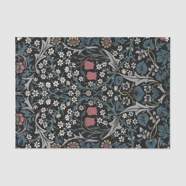 William Morris Blackthorn Floral Art Nouveau Tissue Paper (Front)