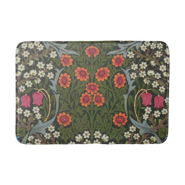 William Morris Blackthorn Garden Flower Classic Bath Mat (Front)