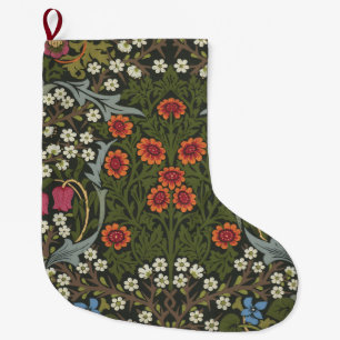 William Morris Blackthorn Garden Flower Classic Large Christmas Stocking
