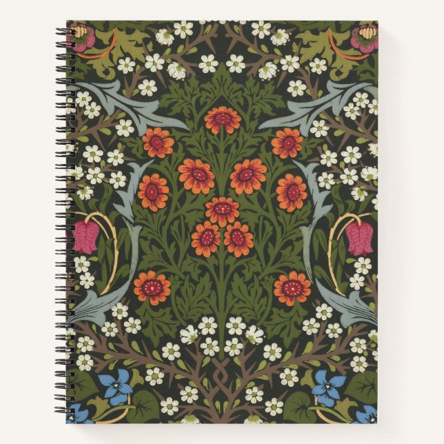 William Morris Blackthorn Garden Flower Classic Notebook (Front)