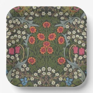 William Morris Blackthorn Garden Flower Classic Paper Plate