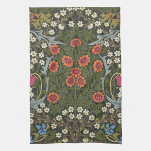 William Morris Blackthorn Garden Flower Classic Tea Towel