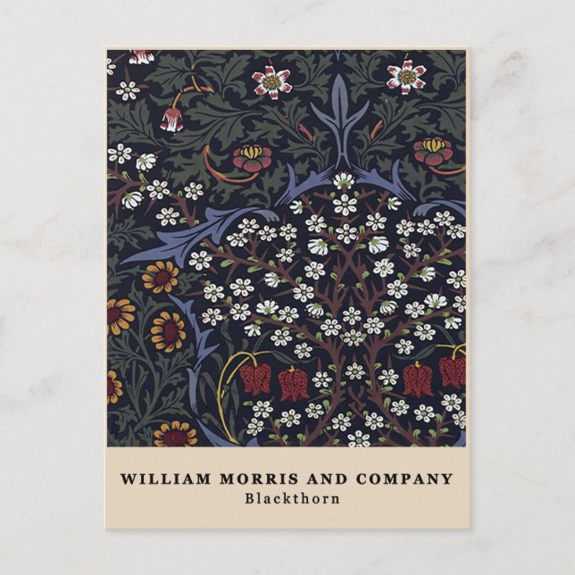  William Morris Blackthorn Postcard (Front)