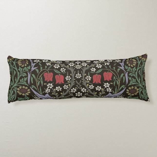 William Morris Blackthorn Tapestry Floral Body Cushion (Back)