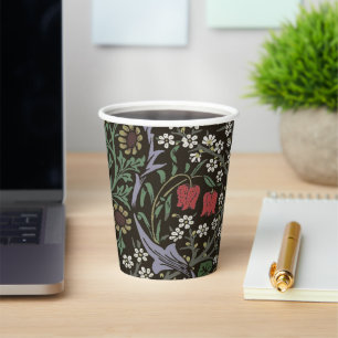 William Morris Blackthorn Tapestry Floral Paper Cups