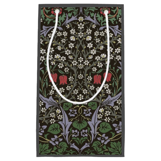 William Morris Blackthorn Tapestry Floral Small Gift Bag (Front)