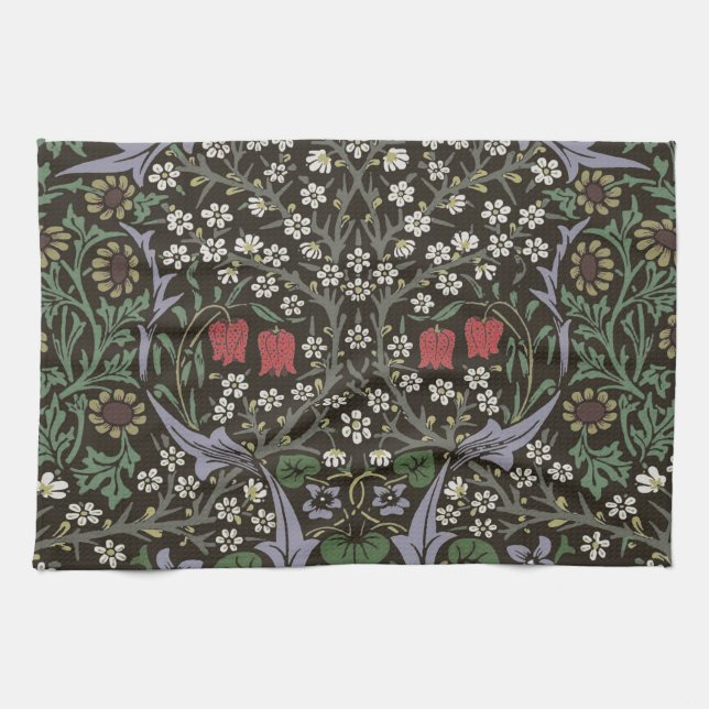 William Morris Blackthorn Tapestry Floral Tea Towel (Horizontal)