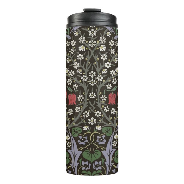 William Morris Blackthorn Tapestry Floral Thermal Tumbler (Front)
